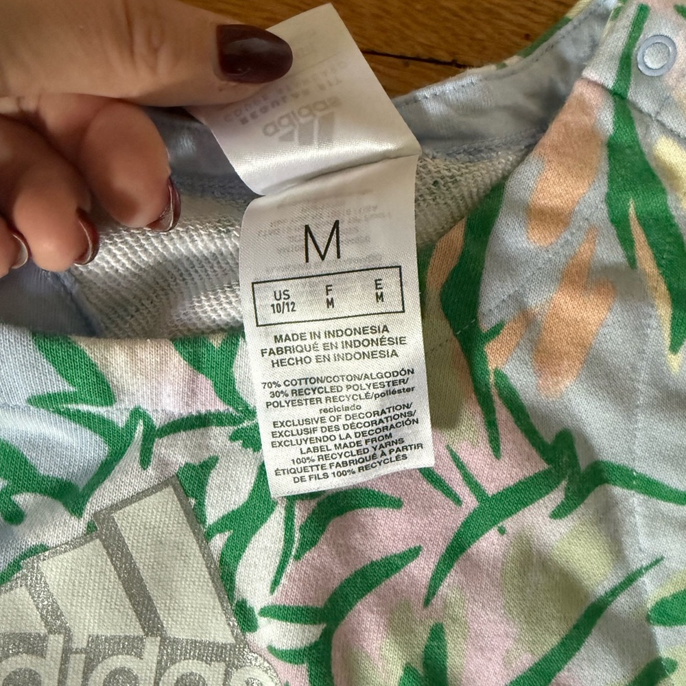 Adidas Multicolor Romper - Size Medium (10-12) - Picture 3 of 3